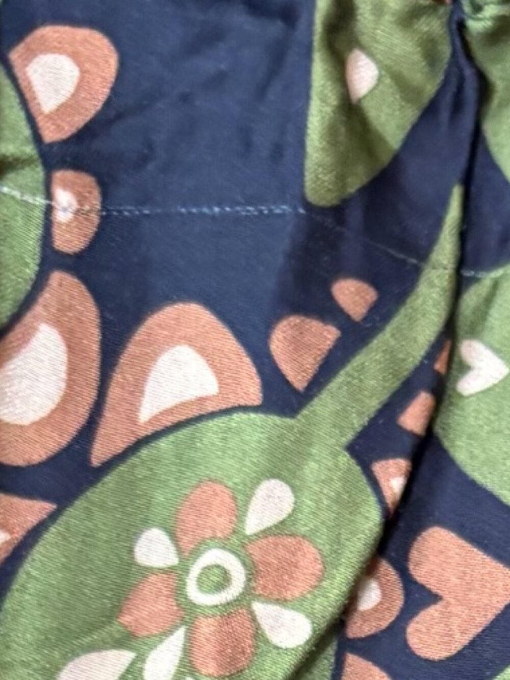 NWT (Other) Farm Rio Paisley Print Satin Tapered Pants in Black/Orange/Green. XS - Picture 15 of 15